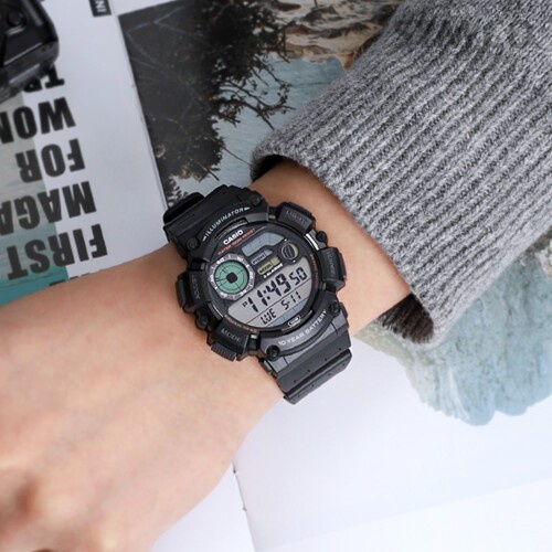 Must Have Jam Tangan Pria Casio Ws-1500H-1A Digital Fishing Gear Original Termurah