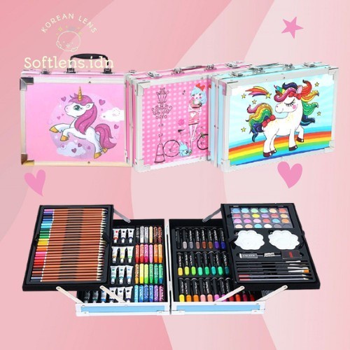 

Terlaris Crayon Art Set Koper Set Crayon Mewarnai Anak Alat Lukis Anak 145 Pcs