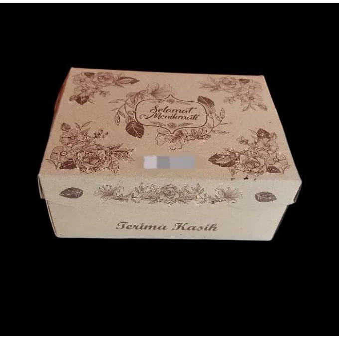 

{{{{{{] Dus R5K Cetak/Sablon Kraft 310 1W/ Kotak/ Box Kue Motif isi 10 pcs