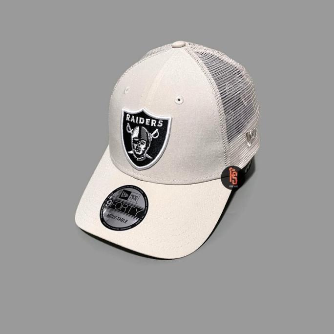 TOPI NEW ERA ORIGINAL TRUCKER 940 HOMEFIELD LV RAIDERS IVORY ---READY---