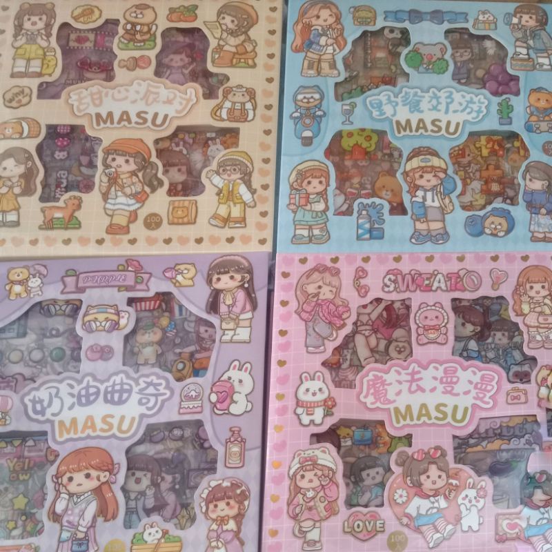 

Sticker Korea Masu Momo Anne isi 100 pcs per pack