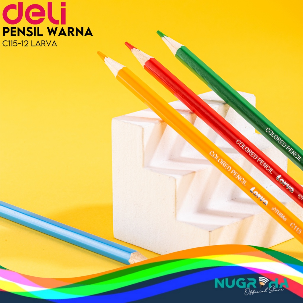 

Pensil warna 12 Deli Larva C115 - 12 Warna