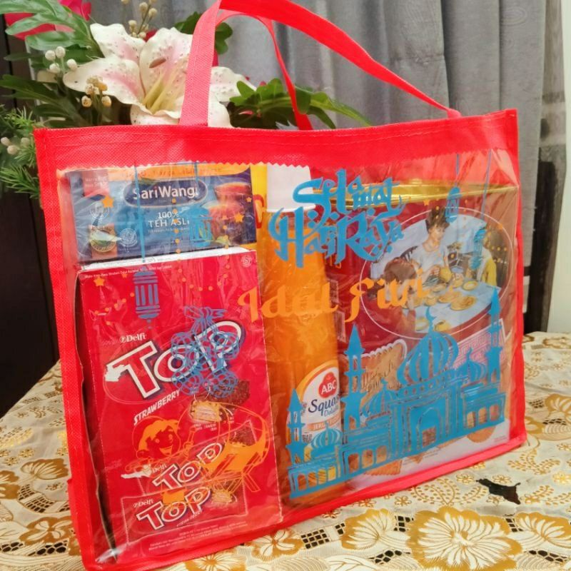 Tas parcel lebaran idul Fitri landscape mika jumbo READY STOCK