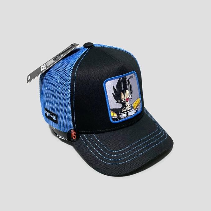 TOPI ORIGINAL CAPSLAB TRUCKER VEGETA BLACK BLUE ---READY---