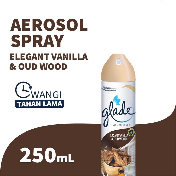 Glade Aerosol Elegent Vanilla & Oud Wood 225Ml