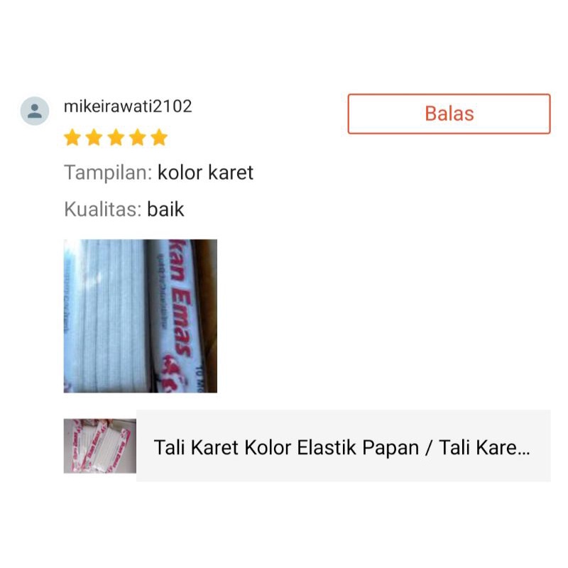 Tali Karet Kolor Elastik Papan Elastis Celana Masker 1 Roll Murah Grosir/Perlengkapan Alat Jahit