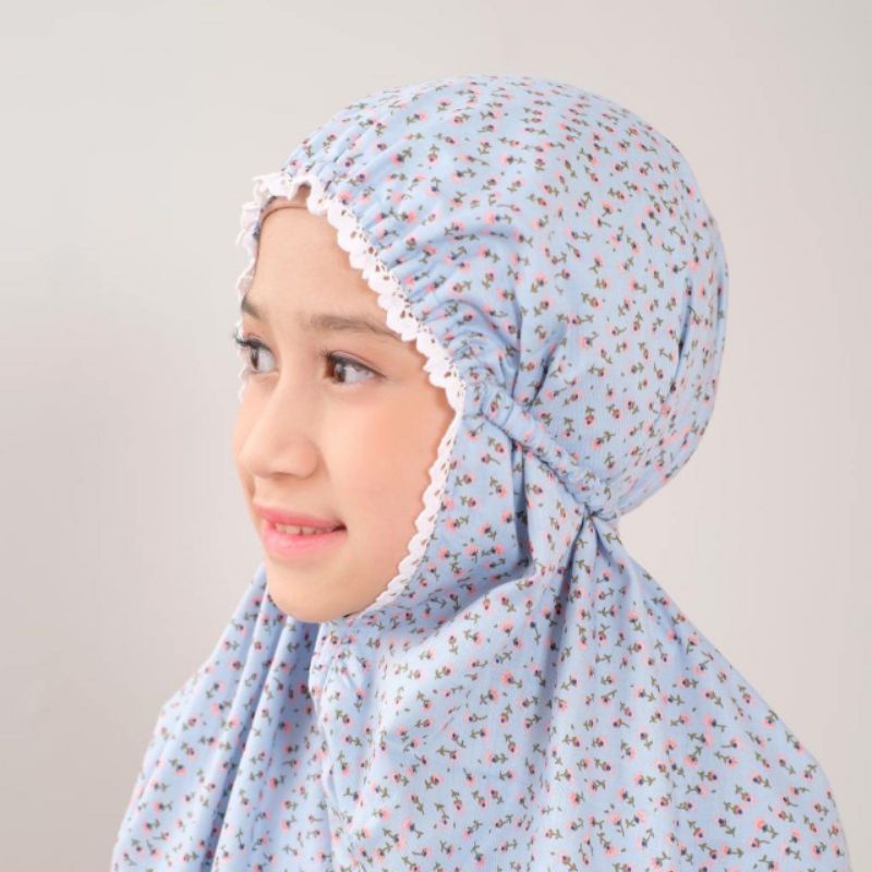 MUKENA ANAK ZLASSICA DITSY SKY BLUE