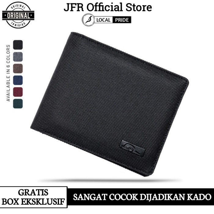 dompet pria Dompet Pria JFR JP07 Dompet Kulit Pria Kulit Canvas Dompet Pendek - Hitam(C8D8) dompet p