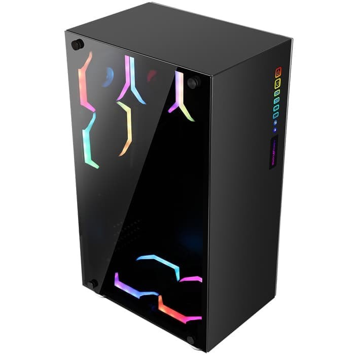 Casing Abkoncore Ramesses 310 R310 Slim Tower E-ATX 6 RGB SYNC Fan