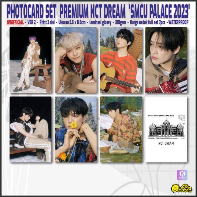 Unofficial Photocard set premium nct dream smcu palace / print 2 sisi laminasi