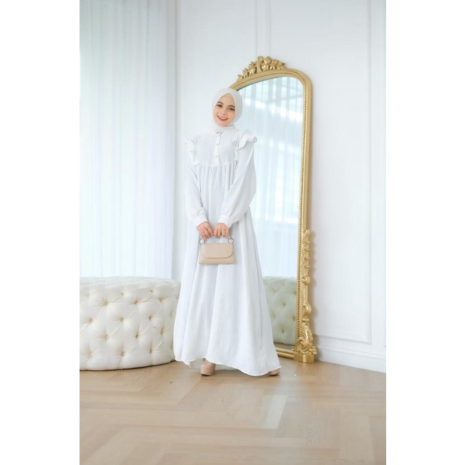 Baju Gamis Wanita Gamis Jumbo Muslim Putih