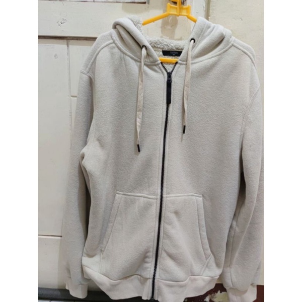 HOODIE ZIPPER TOPTEN SHERPA POLAR BROKENWHITE PRIA CN