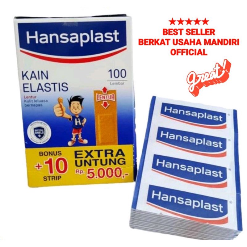 Hansaplast Kain Elastis (lentur) isi 100 strip extra 10strip Termurah &amp; Telaris