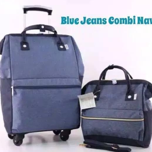 TROLLEY ANELLO 4 RODA Tas Travel Backpack Troli Ransel Anello Set 2in1