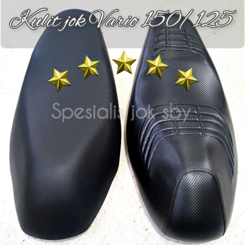 Berkualitas Kulit jok vario 150 kulit jok vario 125 bahan ori bahan karbon hitam polos sarung jok po
