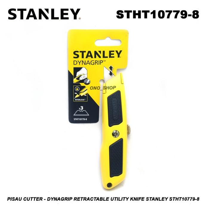 

Pisau Cutter - Dynagrip Retractable Utility Knife Stanley STHT10779-8 suku cadang 54PR23