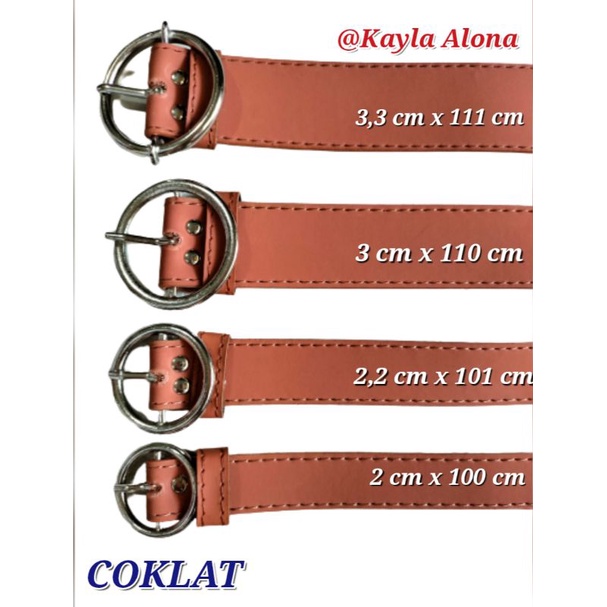 SABUK / IKAT PINGGANG  POLOS untuk WANITA Warna Netral