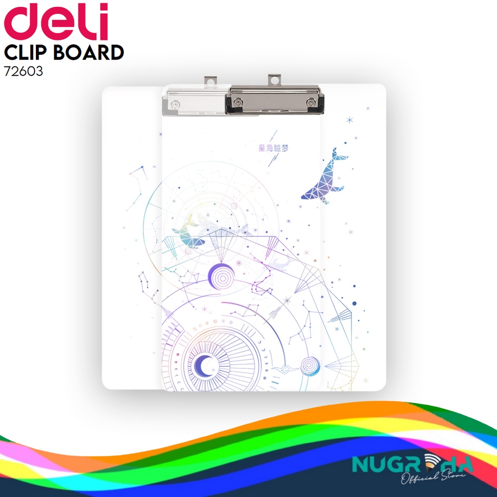 

Deli Vertical Clipboard Papan Jalan A4 Bahan Plastik PP 72603