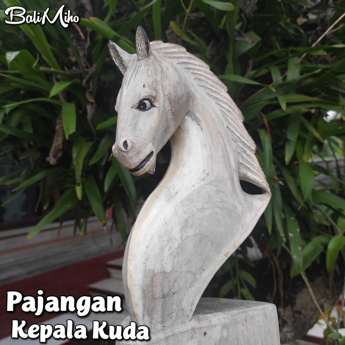 PAJANGAN KEPALA KUDA/PATUNG KUDA KAYU/PATUNG HEWAN/PATUNG KEPALA KUDA