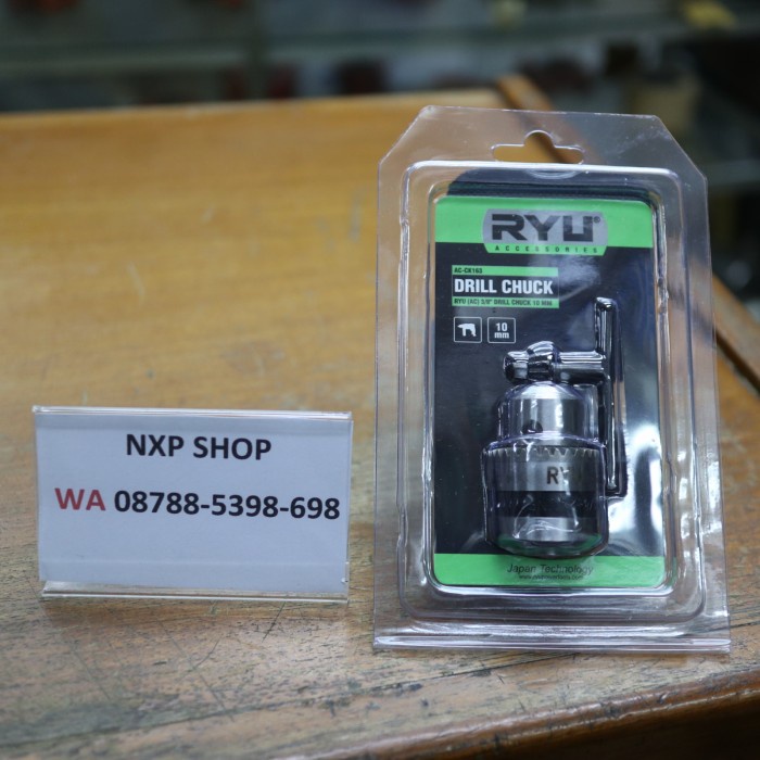 kepala bor 10mm RYU drill chuck 3/8"