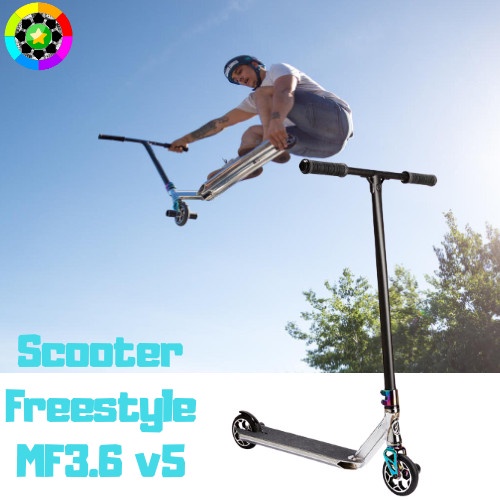 OXELO Skuter Freestyle Dewasa MF3.6 V5 Scooter Otoped Skatepark Chrome