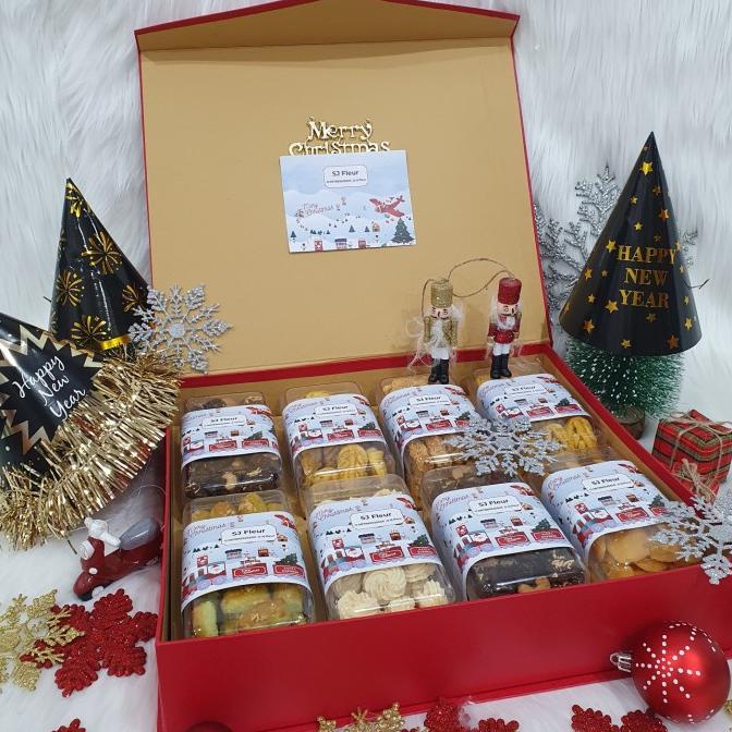 

Paket dekorasi hampers natal christmas parcel hadiah kue kering 85