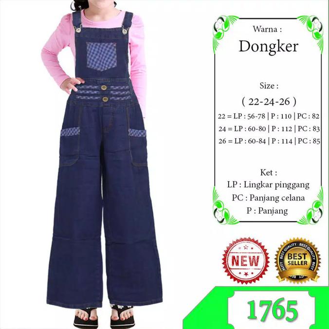 Gamis Anak Overall Jumpsuit Baju Kodok anak bahan jeans Baju Musllim