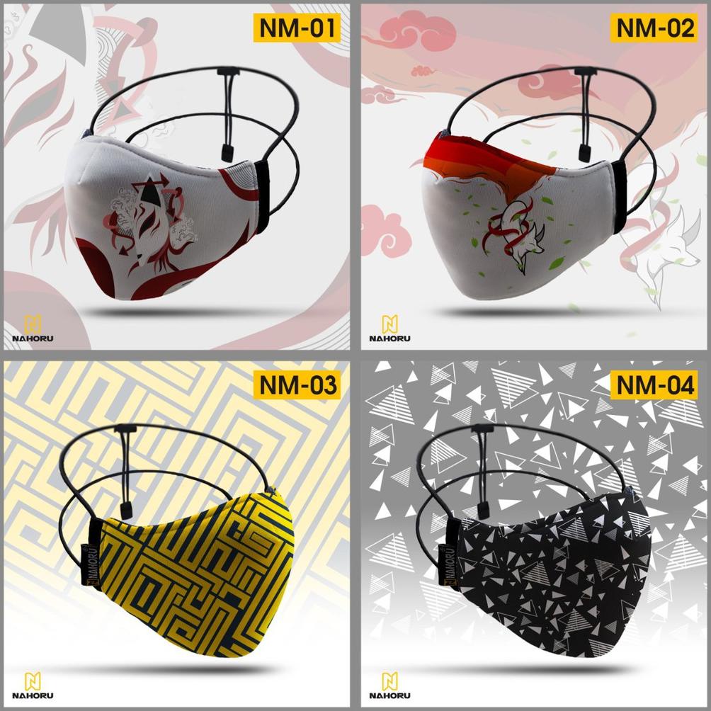 Best - Masker Kain Nahoru Pria Keren 3ply / Masker Stayhoops / Masker Staycool ..