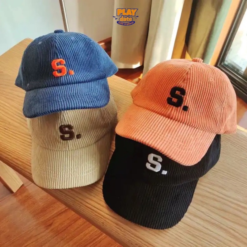 Playdate Topi Anak Baseball Letter S Kupluk Anak Bayi 2 sampai 8 Tahun