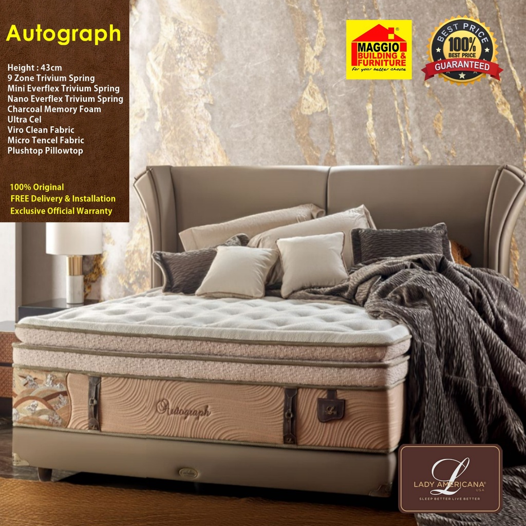KASUR LADY AMERICANA - KASUR SPRINGBED LATEX SOFT - AUTOGRAPH - LADY