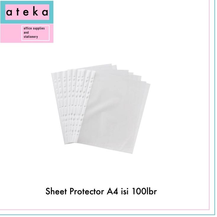 

Get Voucher pocket clear sheet protector A4 isi 100pcs