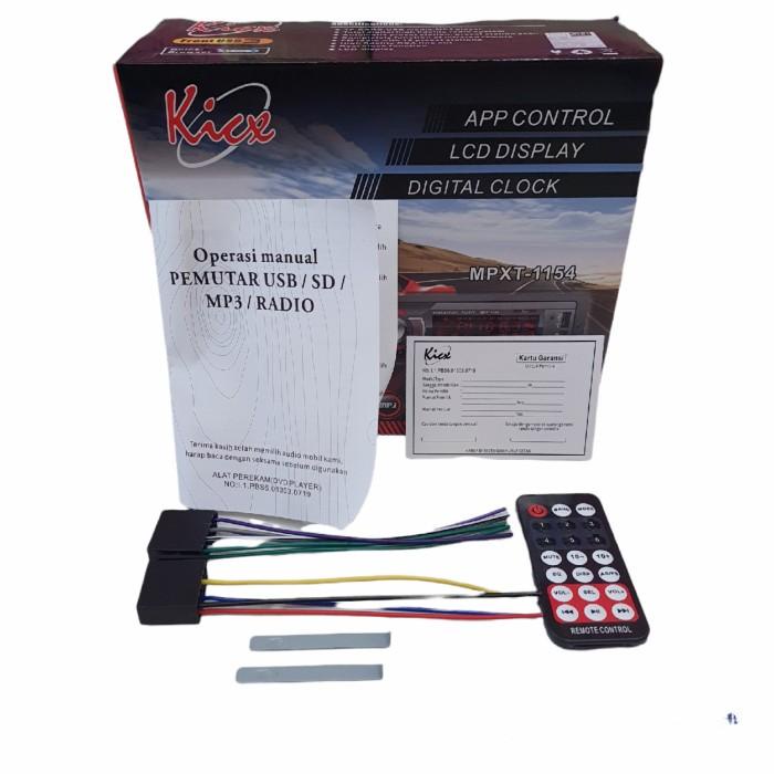 Single Din Kicx Mpxt-1154 Tape Mobil Kicx Mpxt-1154 Bluetooth