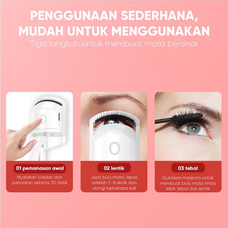 Alat penjepit bulu mata elektrik . wireless electric  eyelash curler big eye curling