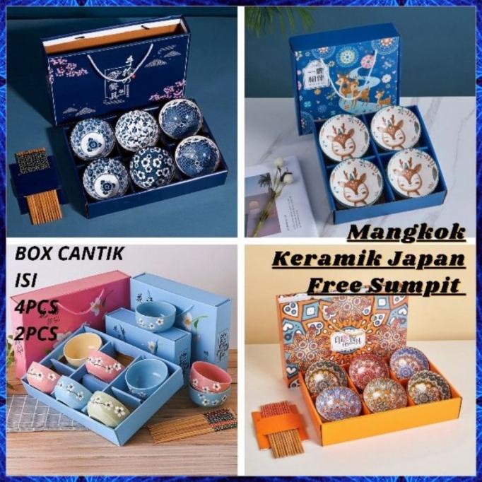 +++++] Mangkok set premium peralatan makan/Mangkok set keramik Souvenir