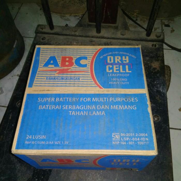 Baterai (battery) ABC biru ukuran AA per karton 24 lusin
