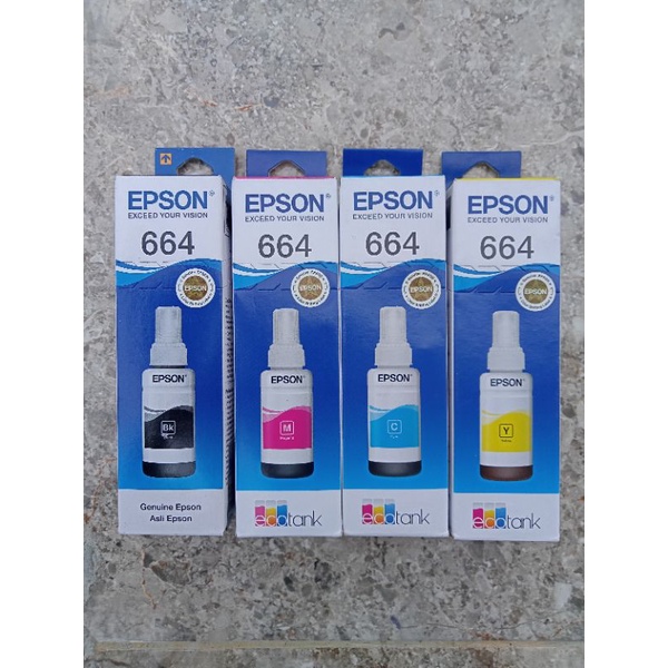 Tinta Epson 664 (T664) Original asli original Tinta Original Epson 664 printer epson 664 Original 10