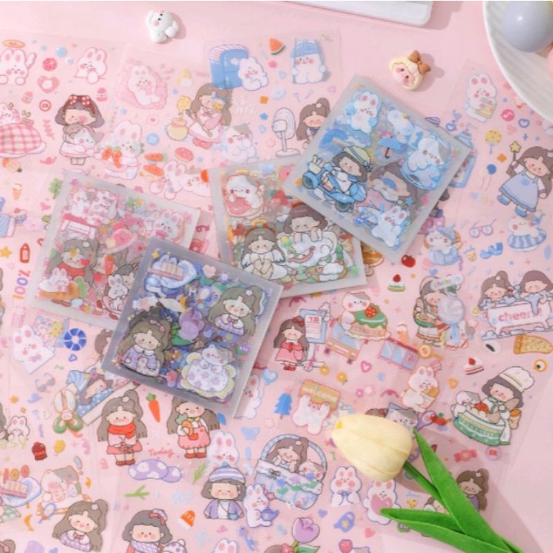 

cokuu stiker aesthetic 25 lembar stiker cute stiker gemoy