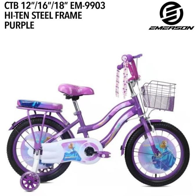 Sepeda Anak Mini 12" 16" 18" Emerson Mini 9903 Princess Usia 3-8 Tahun Store_Lorray
