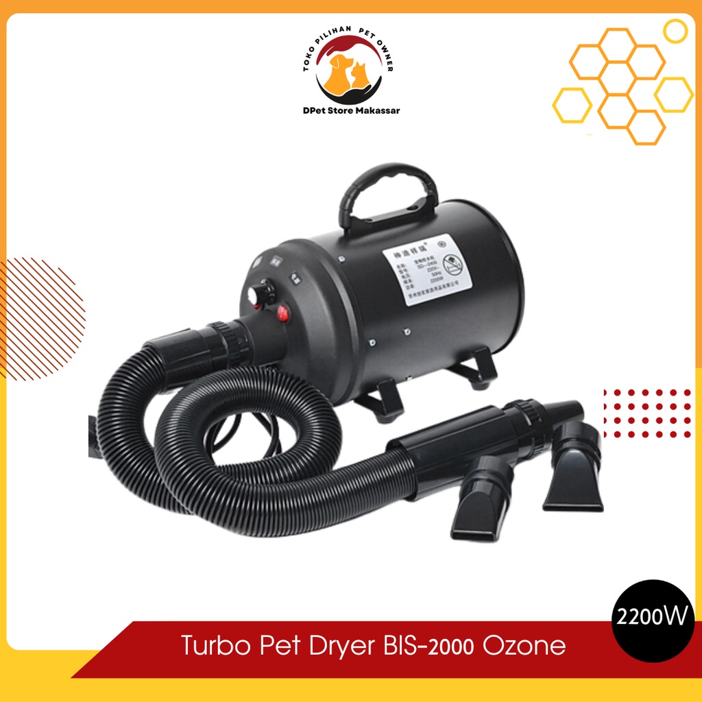 Blower/Alat Mandi Kucing/Anjing-Turbo Pet Dryer BIS-2000 Ozone 2200W