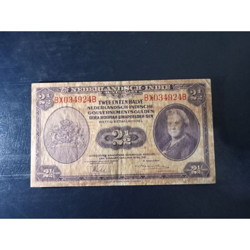 2 1/2 rupiah NICA 1943 XF 2 lipatan