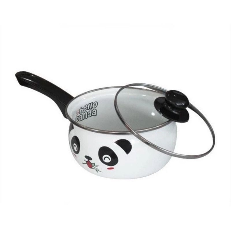 MASPION SAUCEPAN HELLO PANDA 18 CM PANCI ENAMEL