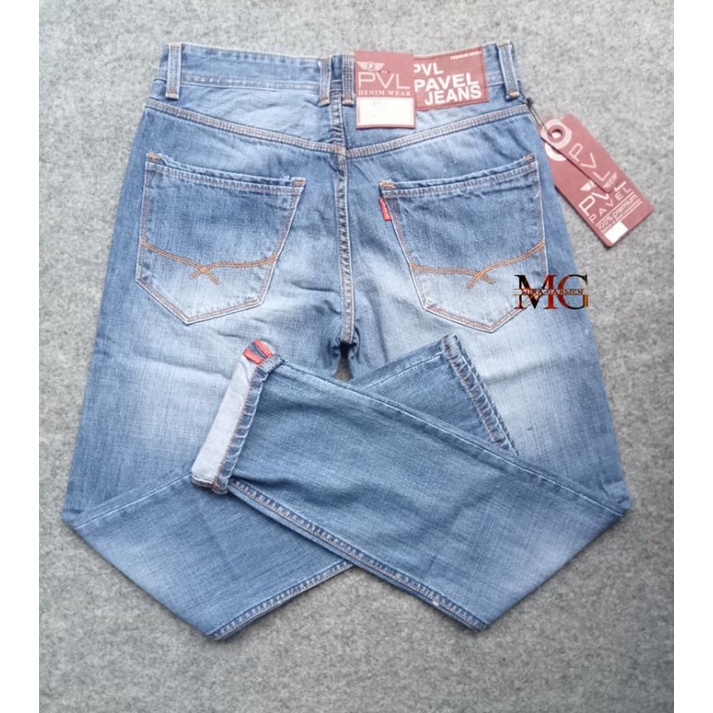 Celana Jeans Pavel Standar-Celana Panjang Pria-Celana Panjang Denim Reguler-Celana Panjang Besik-Cel