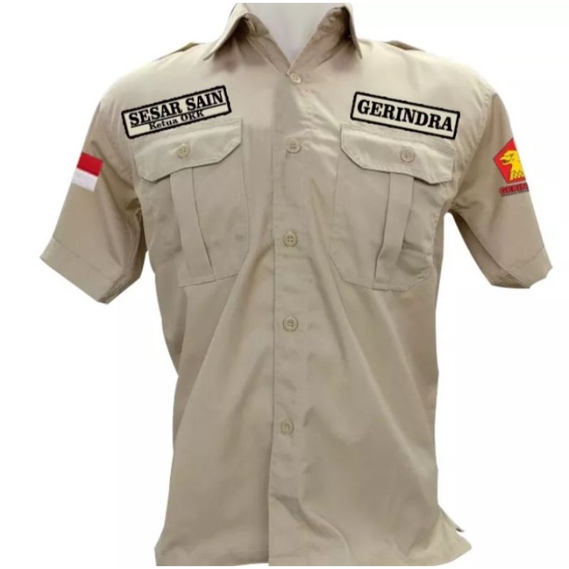 kemeja partai gerindra baju partai gerindra pdh partai gerindra  seragam partai gerindra  pdh partai