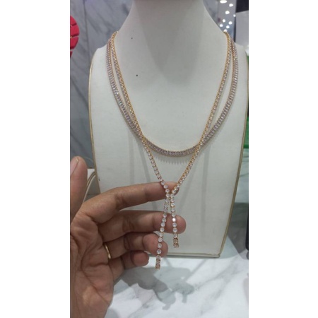 kalung koye permata replika berlian lapis import