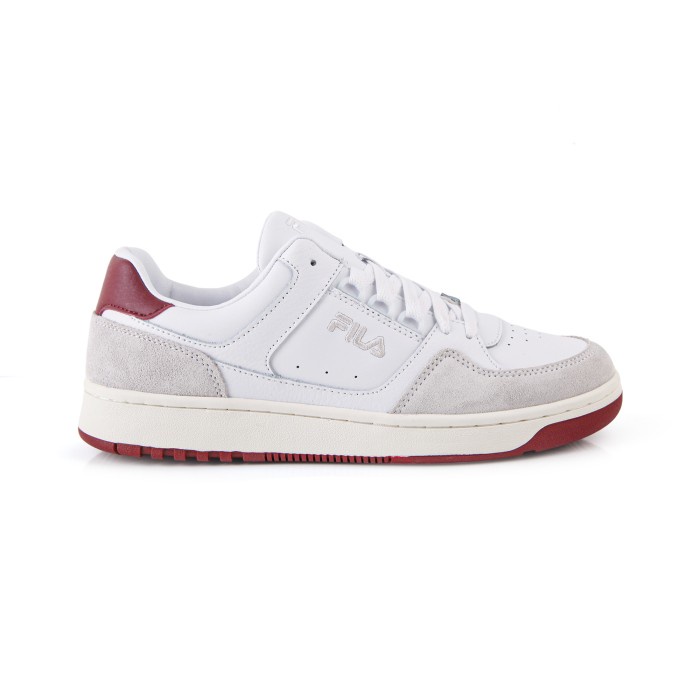 FILA Sepatu Tennis Lifestyle Pria Targa Club LT - White/Beige/Red