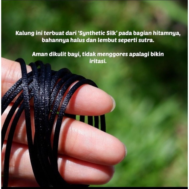 kalung tali hitam untuk anak/bayi murah