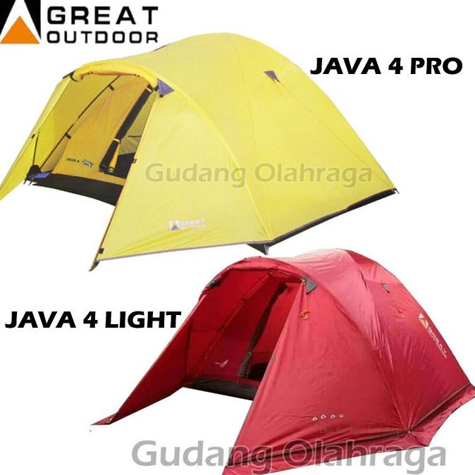 Tendaki Tenda Camping Dome 4 Orang Great Outdoor JAVA 4 LIGHT, JAVA 4 PRO, NSM 4.0 Double Layer