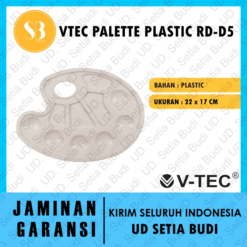 Palet Lukis Plastik V-Tec Plastic Palette RD-D5