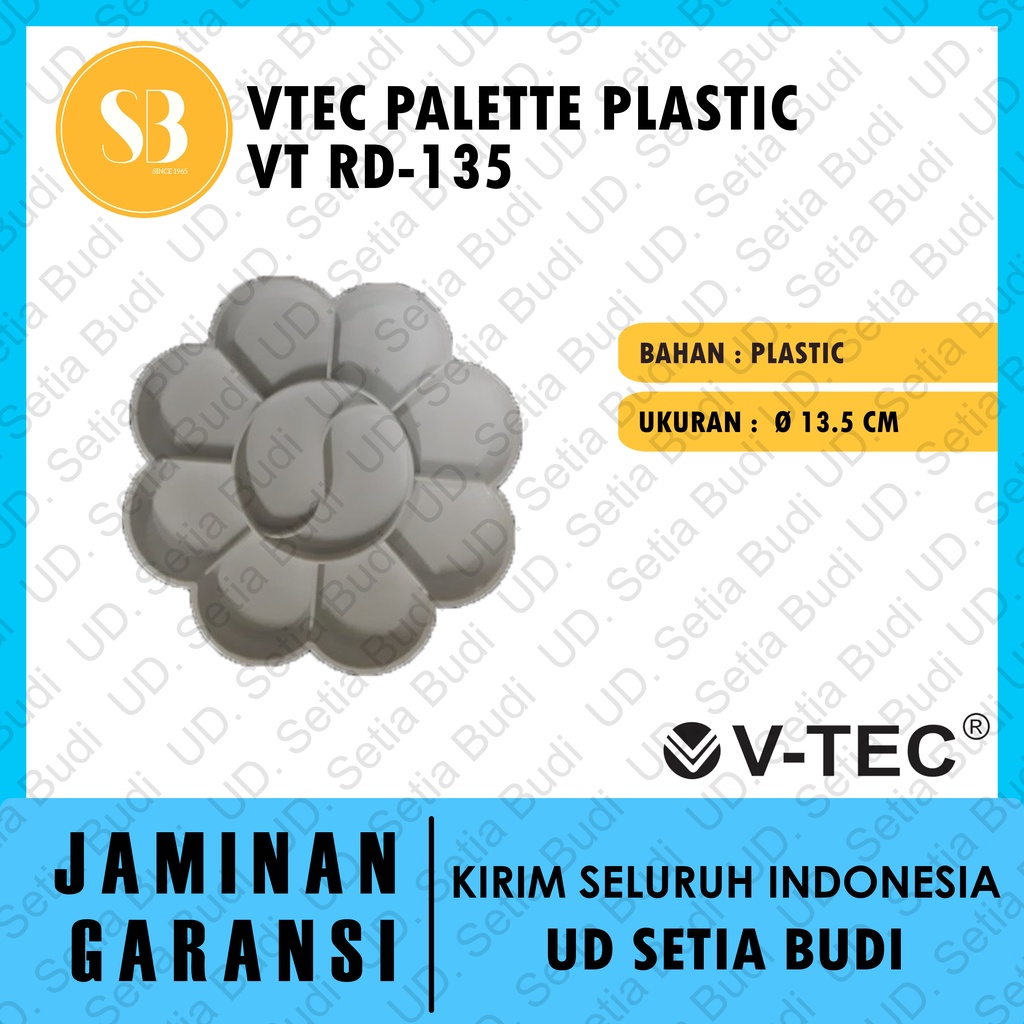 Palet Lukis Plastik V-Tec Plastic Palette VT-RD 135