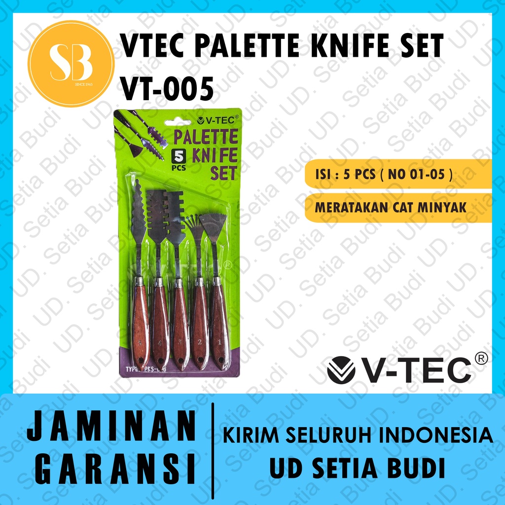 V-tec Pallete Knifes Set 5 Pisau Palet V-tec PKS-008